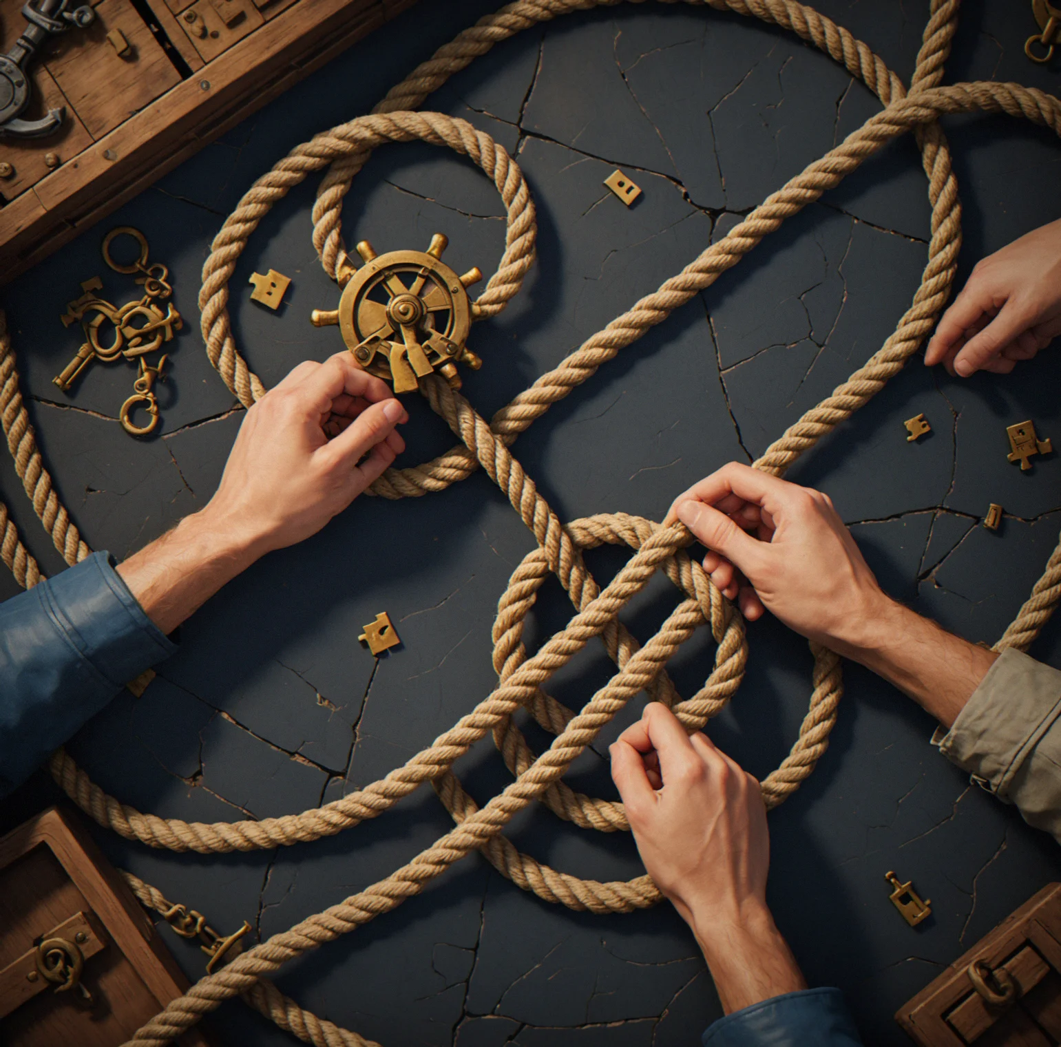 Rope snaps mid-puzzle. Both players sent back to the checkpoint after getting the speed wrong.
